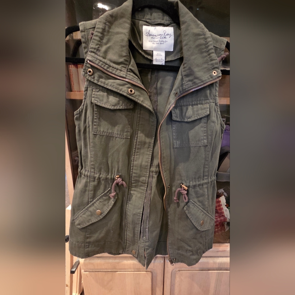 American Rag Olive Utility Vest